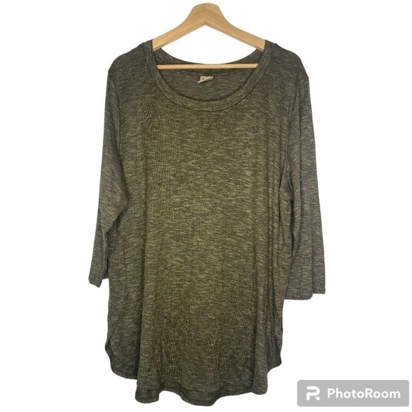 3X FADED GLORY FOREST GREEN LONG SLEEVE SHIRT - Picture 1 of 4